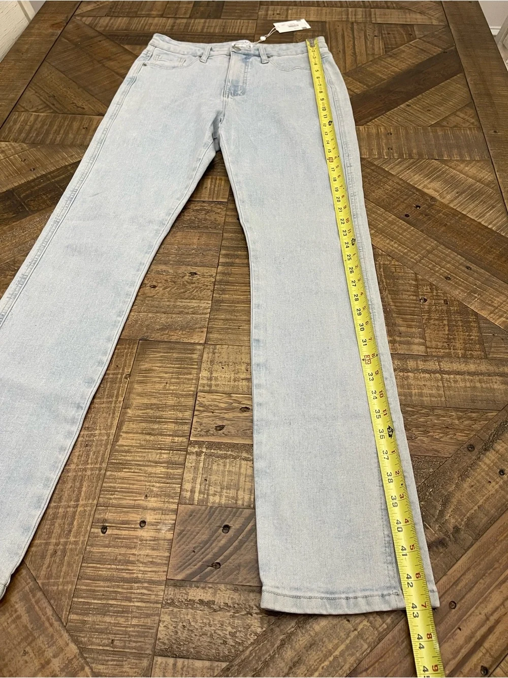 Mud Pie The Yorker Side-Slit Slim Straight Jeans Light Wash